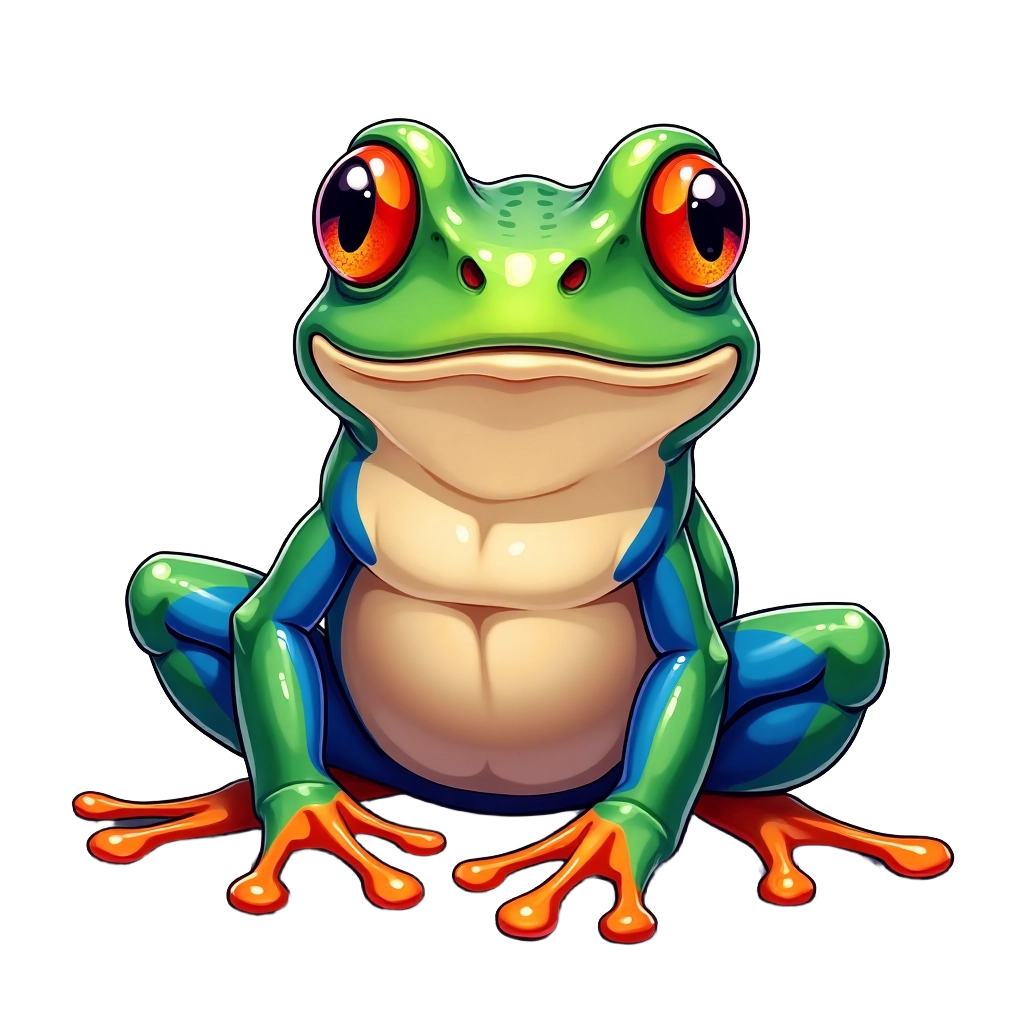 Colorful Frog Illustration